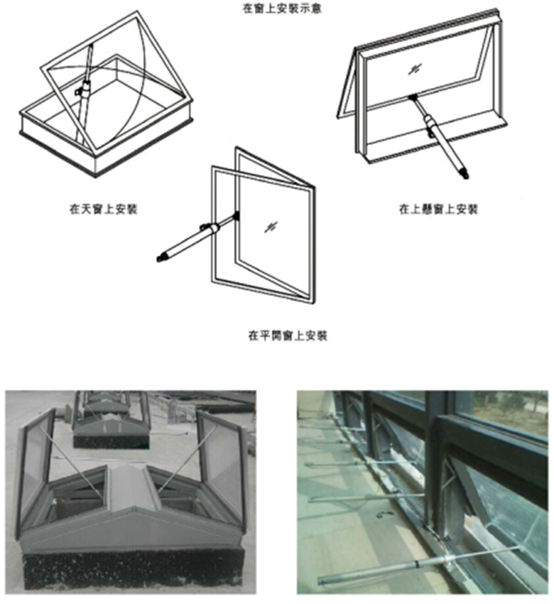 小型电动推杆安装示意图